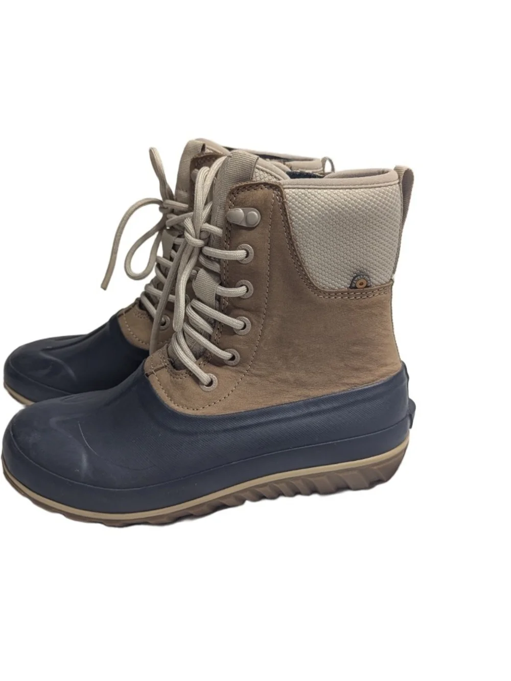 BOGS Classic Lace Leather Women's Waterproof Boots Taupe Brown Size 7